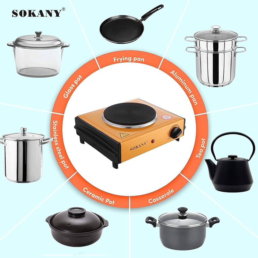 Sokany SK100A Electric Single Hot Plate 1000W Mashrooq